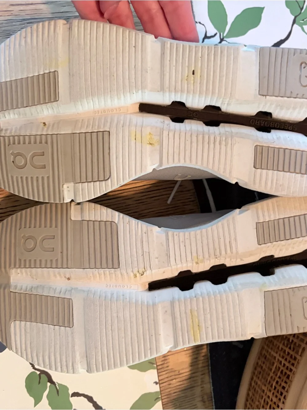 On Running White and Light Blue Running Shoes - Picture 4 of 5